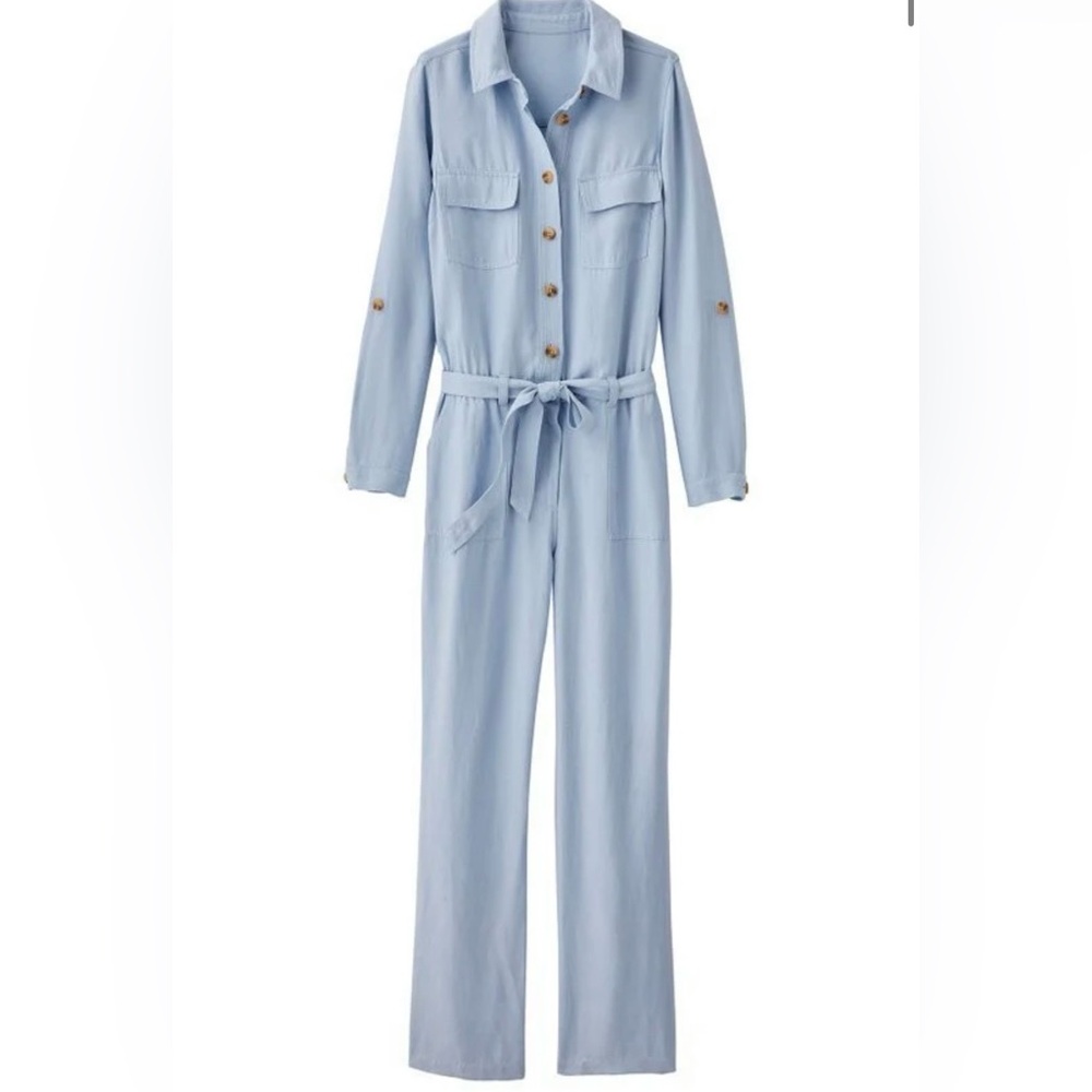 Soft Surroundings Kerry Jumpsuit Blue Size L